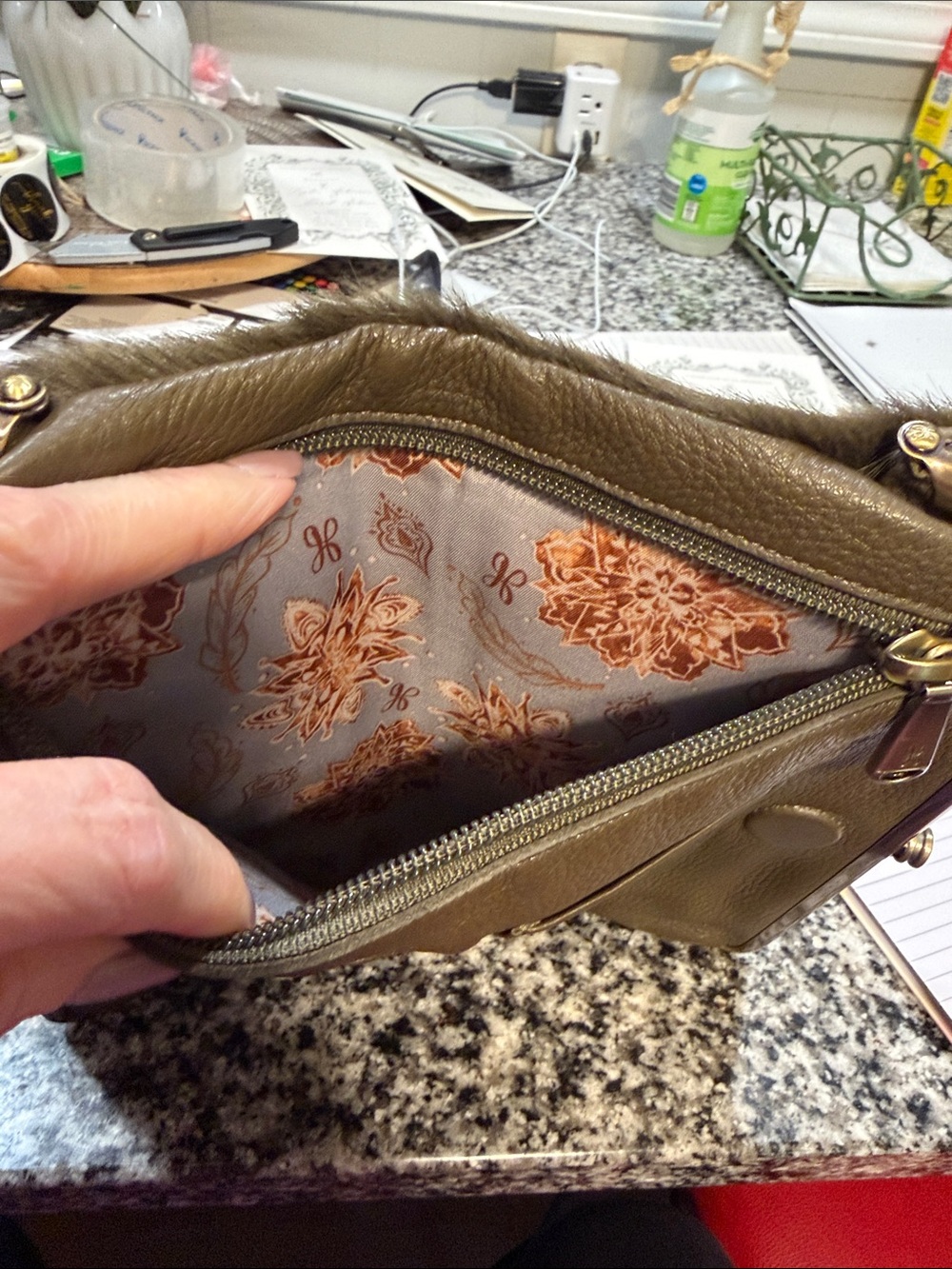 Hobo Lauren calf Hair leather wallet/clutch - Picture 7 of 8